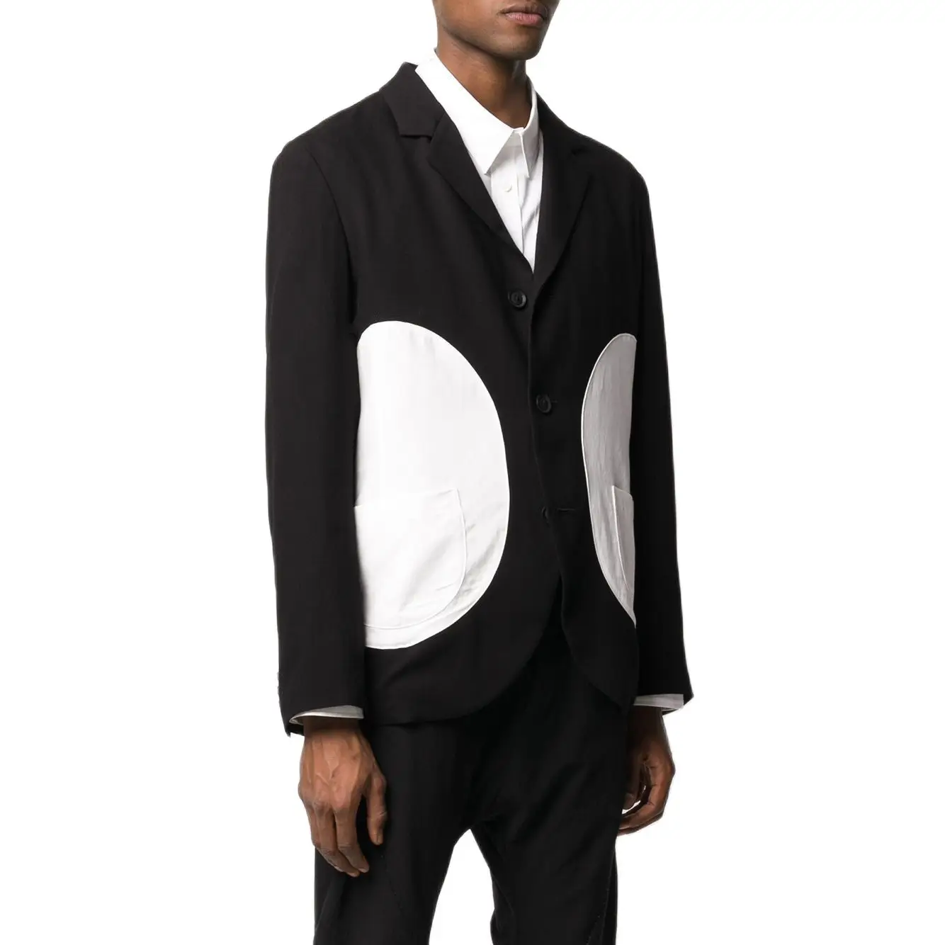 

Patchwork Men Suits Men Suits Regular Fit 2 Piece Black Blazer With White Dot Fashion Casual Men's Clothing Set Unique Design