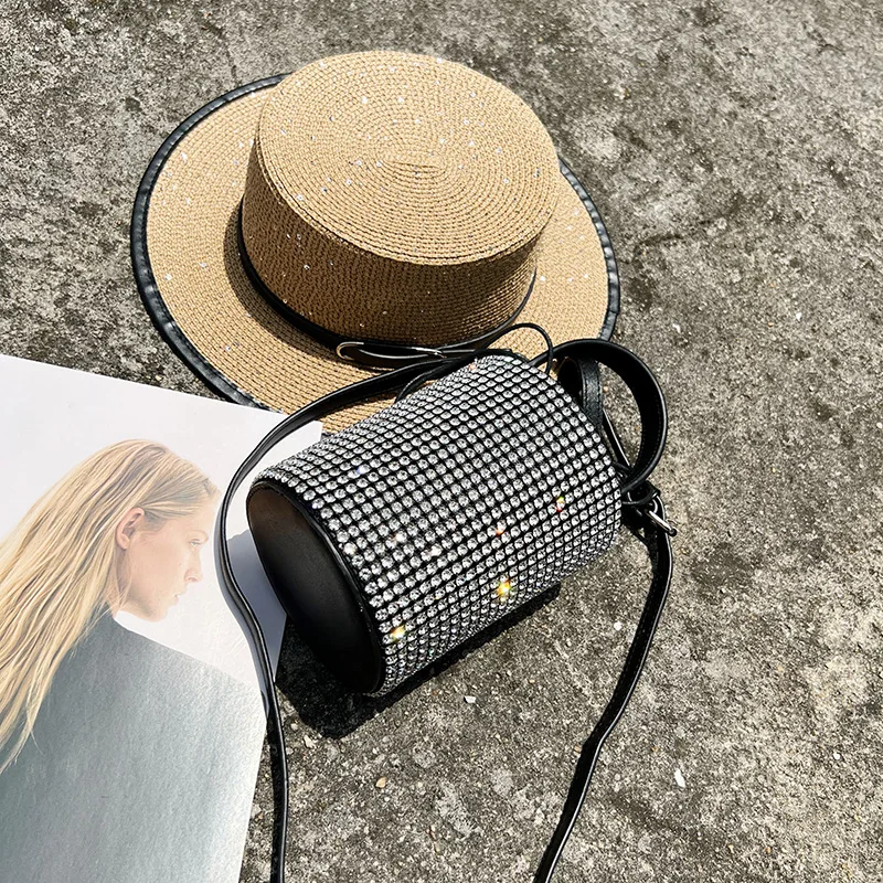 Women's Handbag Shoulder Messenger Bag Dinner Party Bling PurseCrystal Shiny Rhinestone Diamond Evening Clutch Bag Bucket Bags