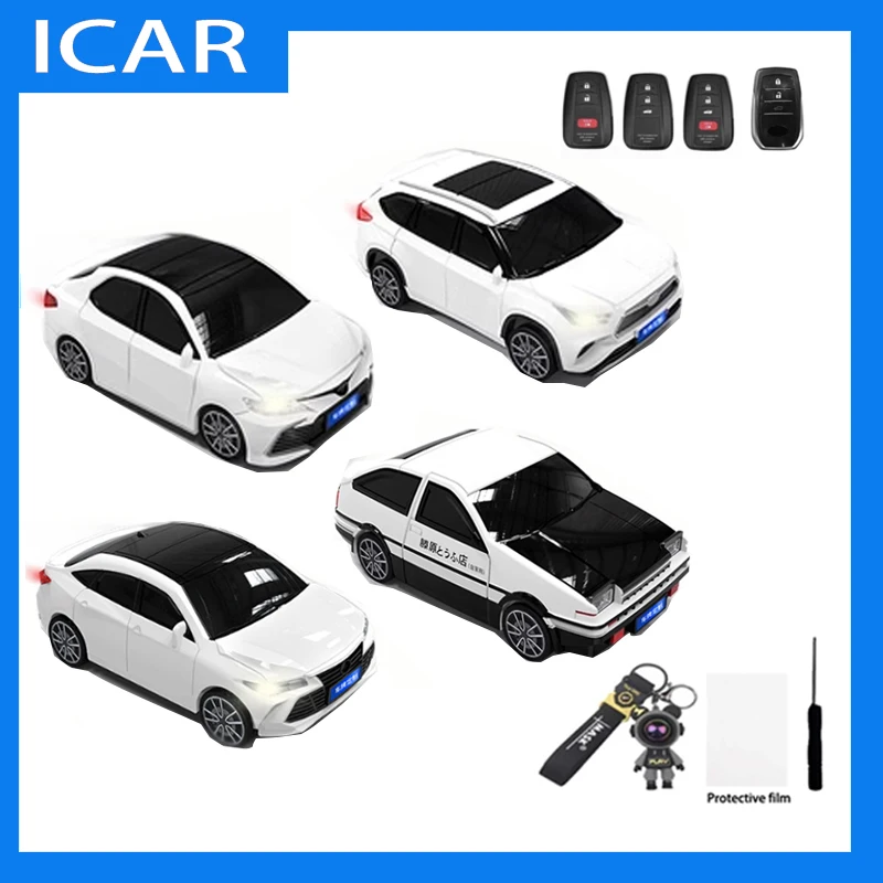 Custodia In TPU Per Portachiavi Toyota – Compatibile Con Camry, Land Cruiser, RAV4, Hilux, Tundra, Prius E Altri (Modelli 2016-2025, Stile2)