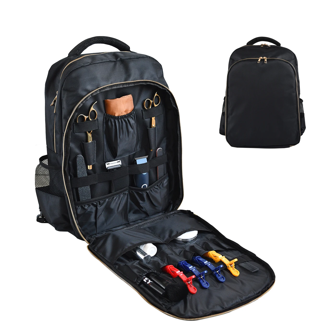 Barber Salon Hairdresser Makeup Backpack Professional Large Capacity Oxford Cloth Hairdressing Scissors Bag
