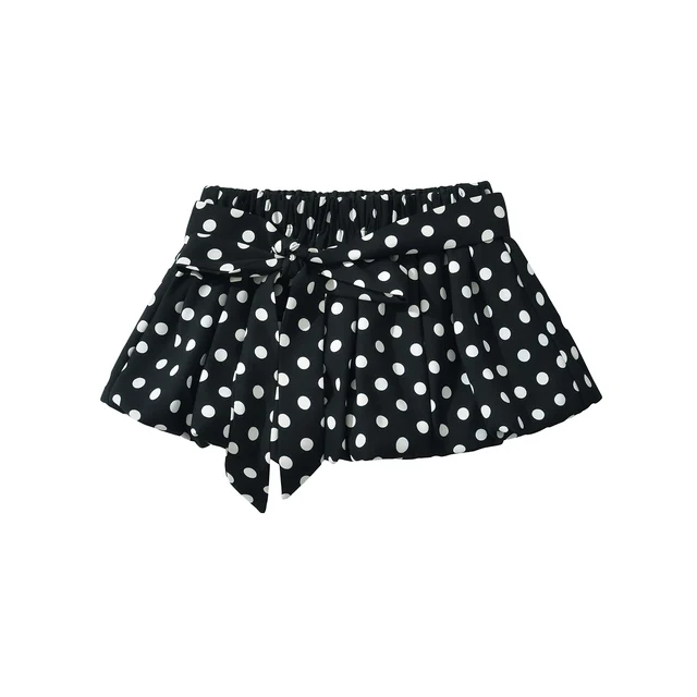 Ariel Polka Dot Tie Bow Skirt Set 5