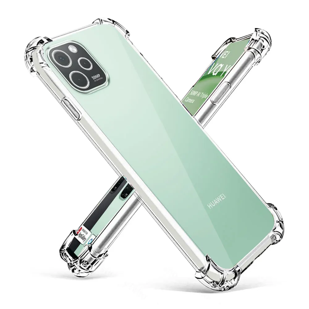 For Huawei Nova Y61 Case Clear Shockproof Silicone Soft Phone Cover