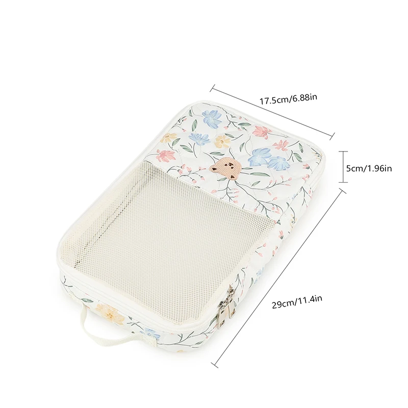 Borsa Organizer per Pannolini con Tasche a Rete a Forma di Orso, Riutilizzabile e Portatile per Viaggi, Contenitore Appendibile per Vestiti e Pannolini dei Bambini - immagine 2