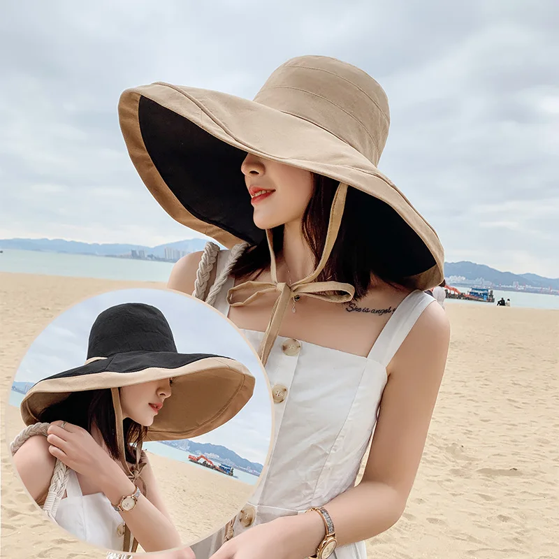 Video su Qual è Cappello da sole estivo anti-UV per donne con fiori e gancio a mano, cappello da spiaggia all'aperto in stile coreano