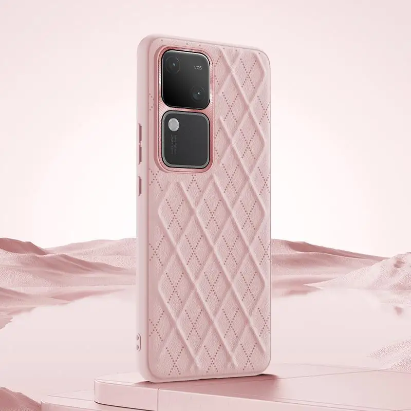 

Модный Ультратонкий Кожаный противоударный чехол для VIVO V30 Pro