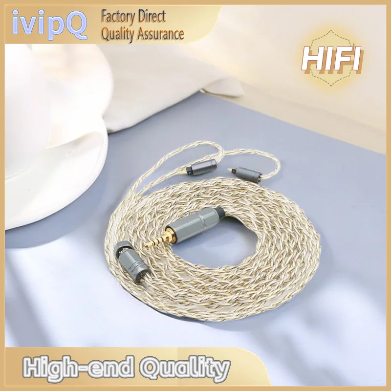Ivipq-litz Hi-Fiヘッドフォンアップグレードケーブル、2.5mm