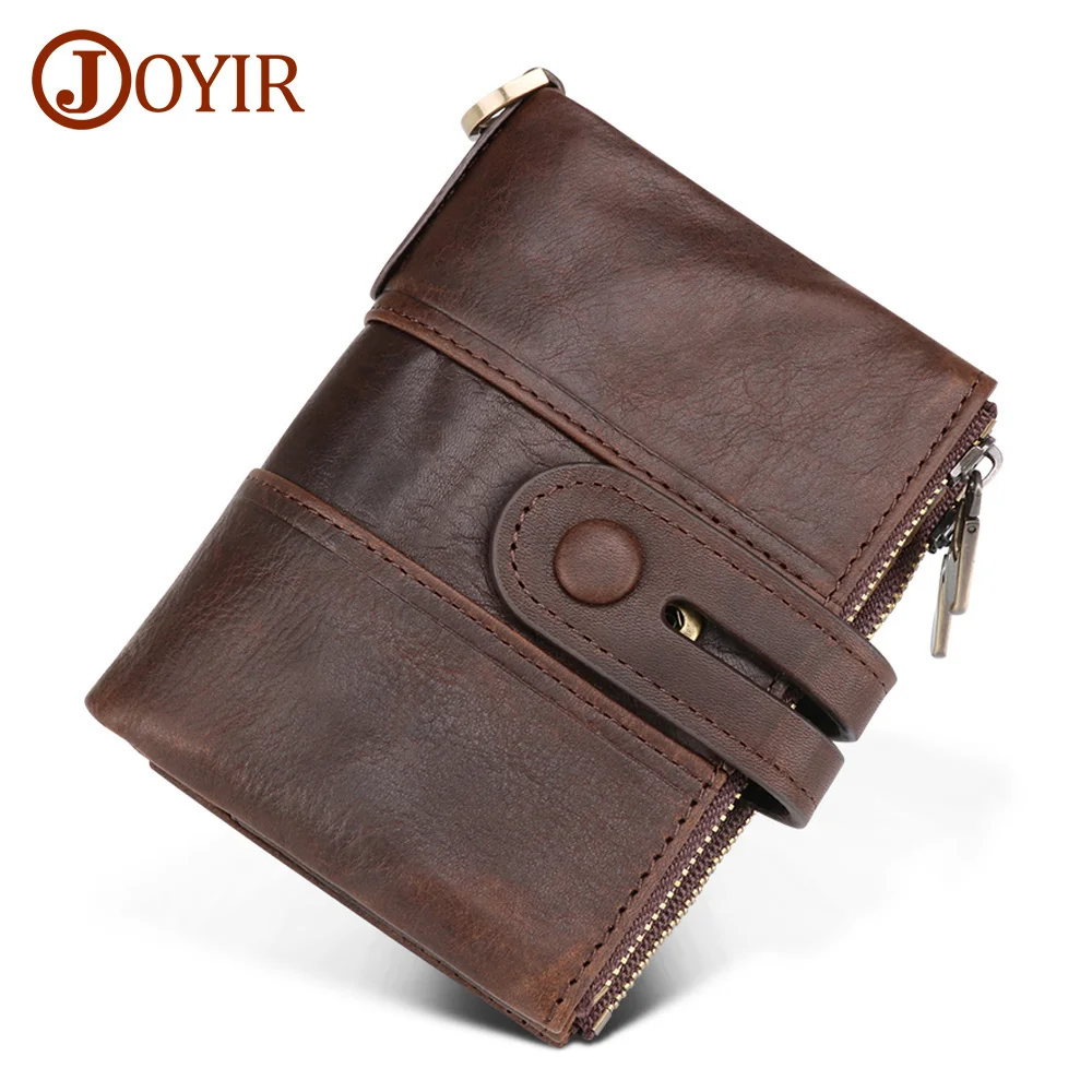 

Genuine Leather Rfid Wallet Men Crazy Horse s Coin Purse Short Male Money Bag Portomonee Card Holder