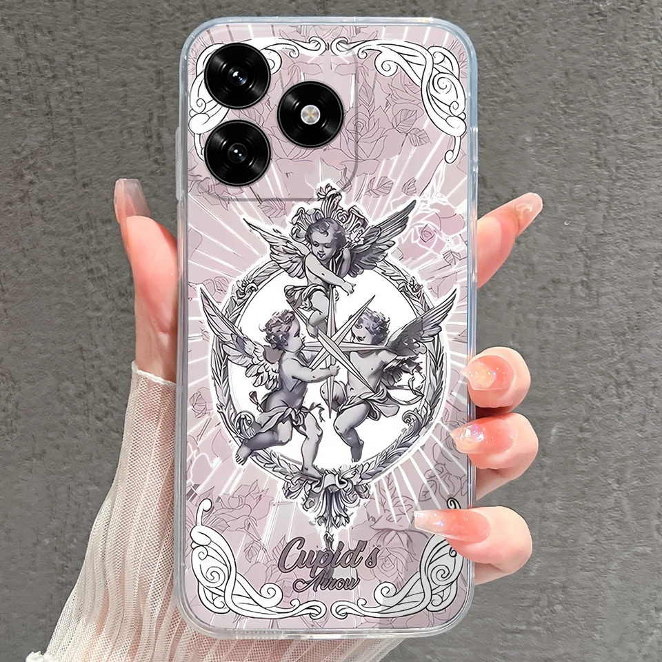 Cartoon Frog & Pig Transparent Protective Phone Case