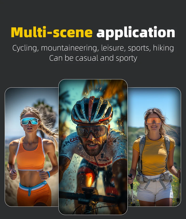 polarized cycling sunglasses front view
