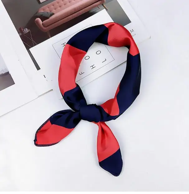 Korean version 50x50cm scarves small Kerchief Fashion Handle Bag Ribbon all-match Airline stewardess decoration scarf Party Gift - Image 2