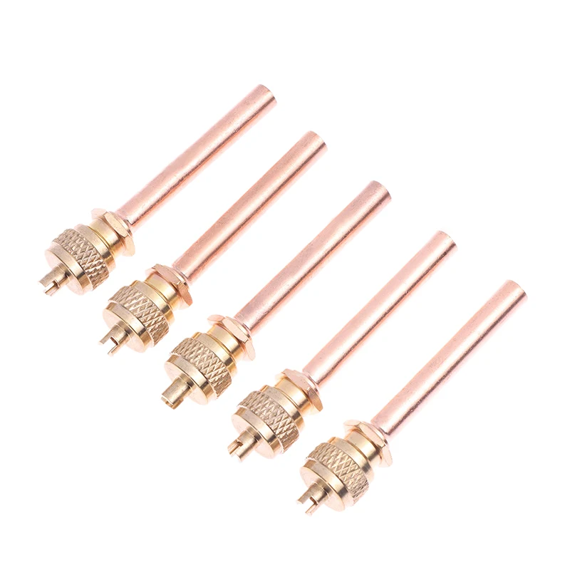 5Pcs Air Conditioner Refrigeration Access Valves 6MM OD Tube Filling Par 20CC Spare Part Replacement Stem Core Filling Parts