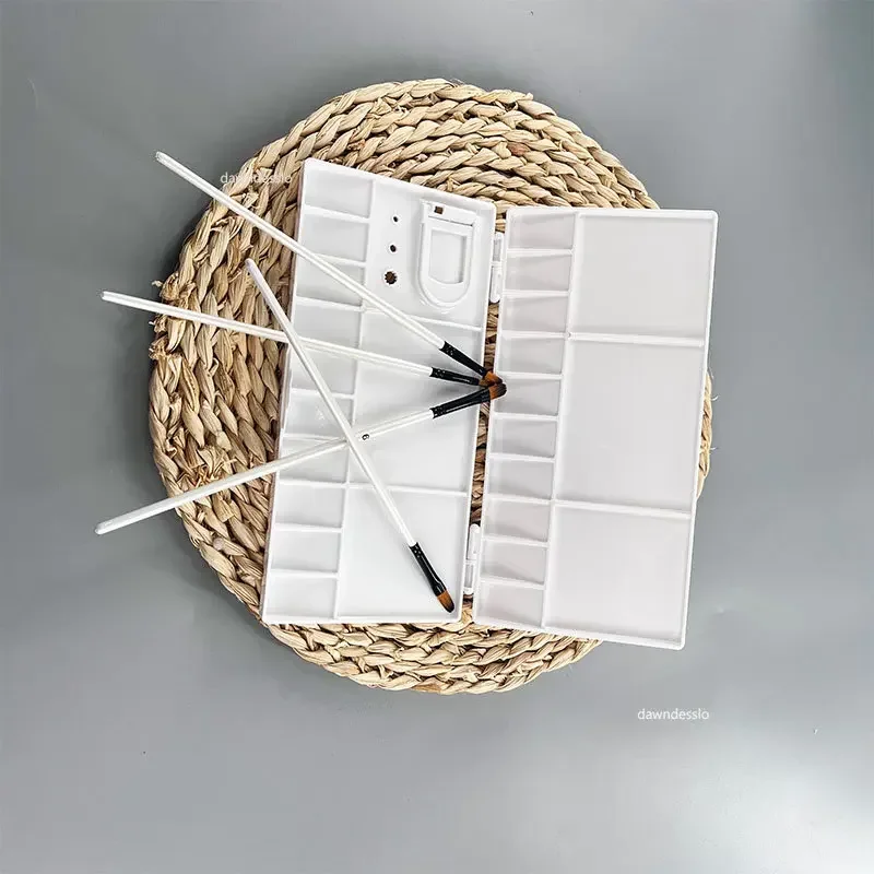 20Grid Folding Watercolor Palette Watercolor Paint Tray Box Renovate Cover Pigment Box Painting Tool Artistic Supplies
