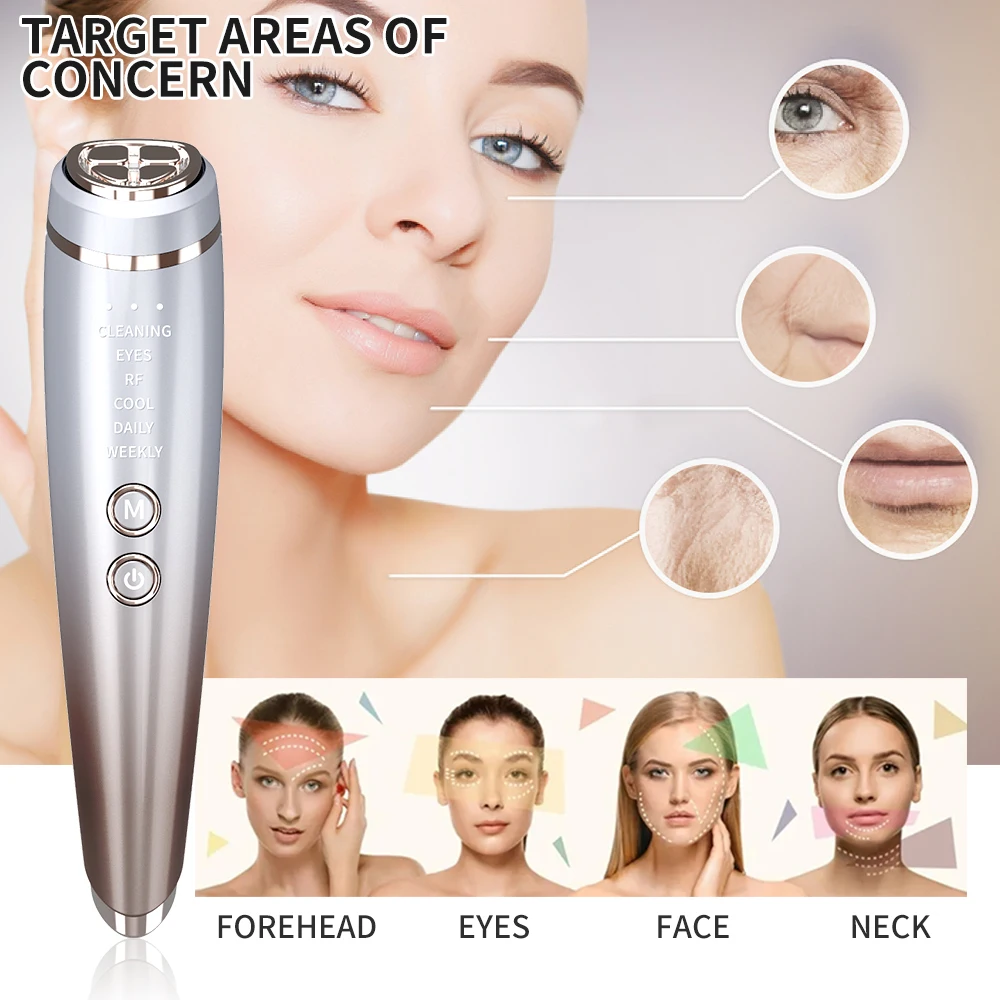 RF & EMS Beauty Instrument High Frequency Lifting Machine for Facial Lifting and Eyes Tightening Face Massager Home Appliance