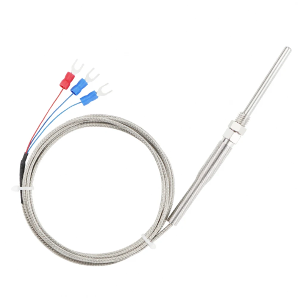 

Flexible PT100 RTD Probe Thermocouple High Sensitivity 50mm Length 2m Cable Suitable for Petroleum and Chemicals