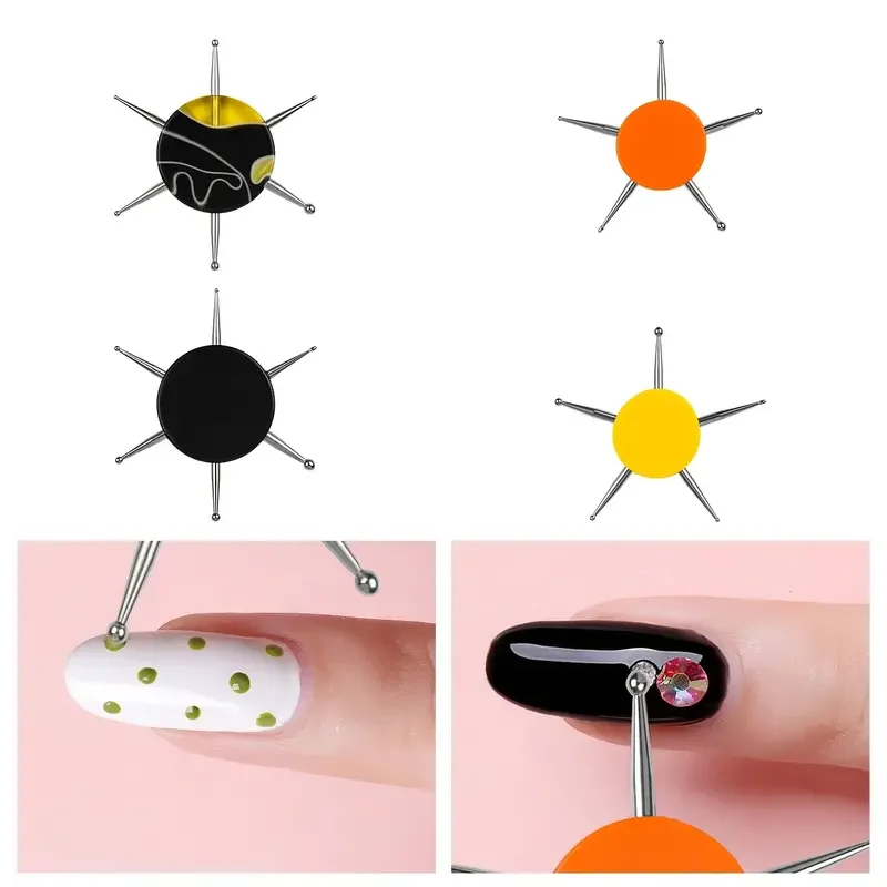 6 Sizes Circular Dotting Tools for Nail Art, Ball Embossing Stylus for Transfer Paper, Art Dot Painting Tools, Pattern Tracing S 4