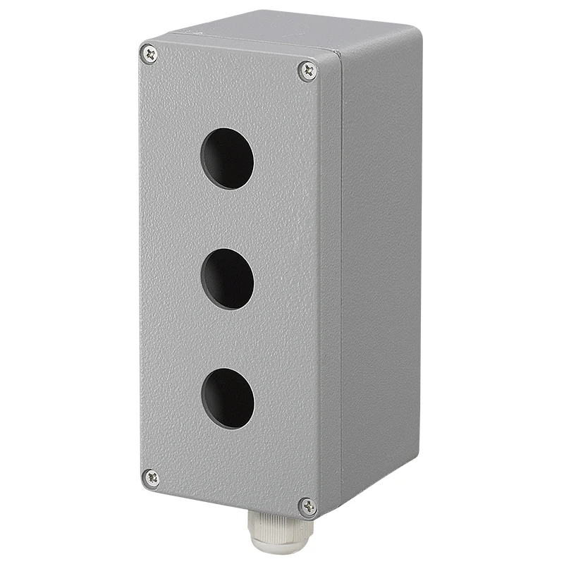 Metal Cast Aluminum Waterproof Button Switch Control Box Opening 22mm Emergency Stop Switch Button Box Aluminum Alloy 1234 Hole