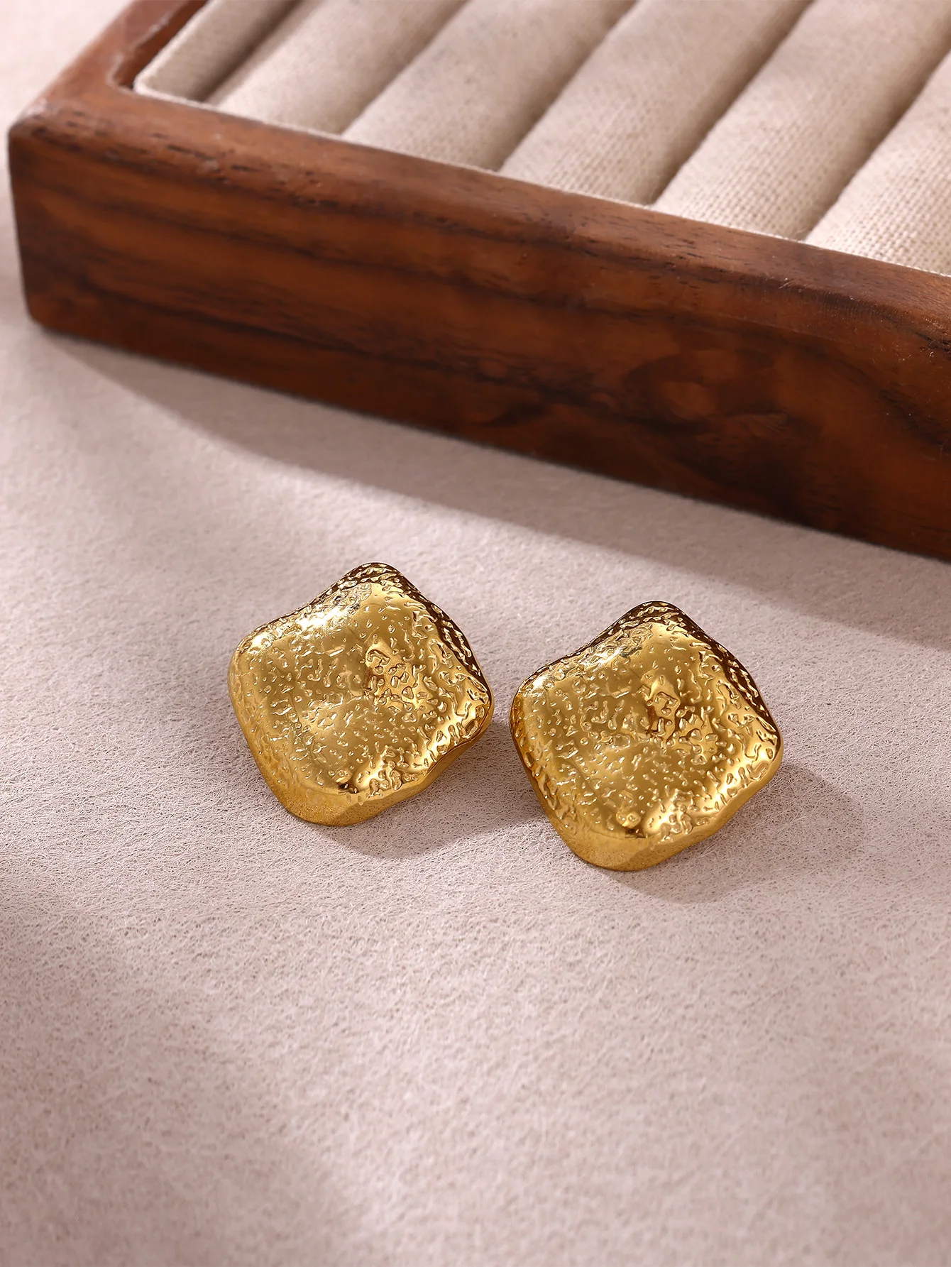 Stainless Steel Square Stud Earrings for Women