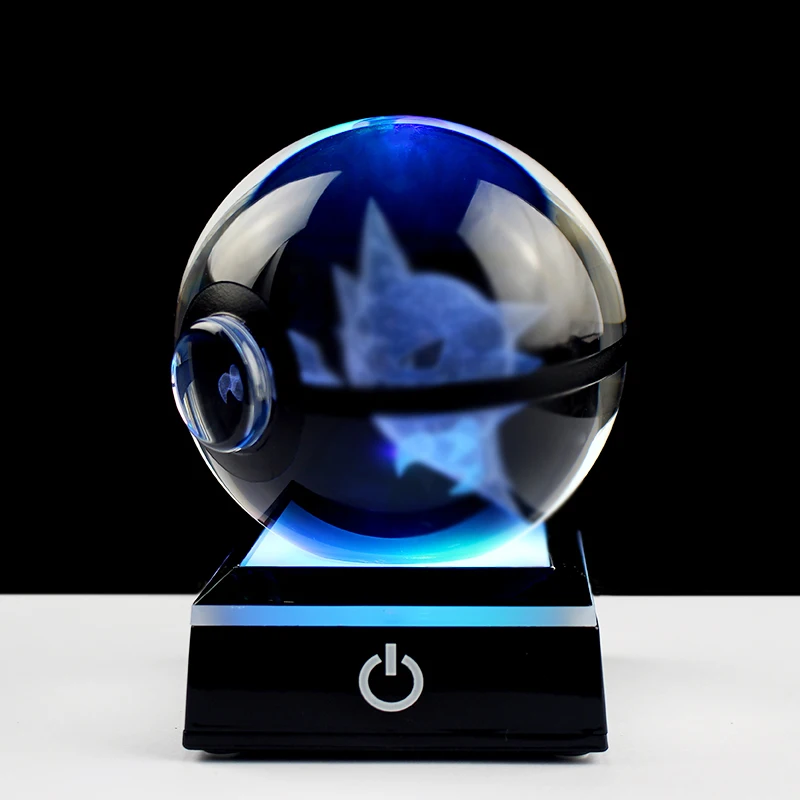 Bola de cristal de jogo popular, estatuetas de monstro 3d com base de luz  led, presentes de natal, decoração global para casa - AliExpress