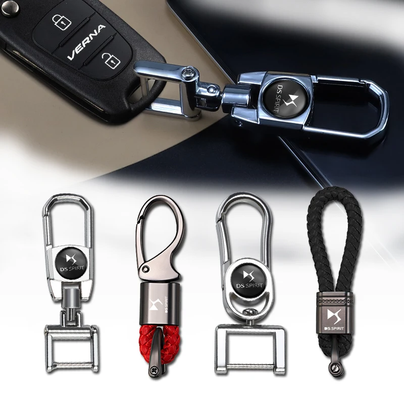 1Pcs Car Styling Keychain Zinc Alloy Key Ring Accessories For DS SPIRIT