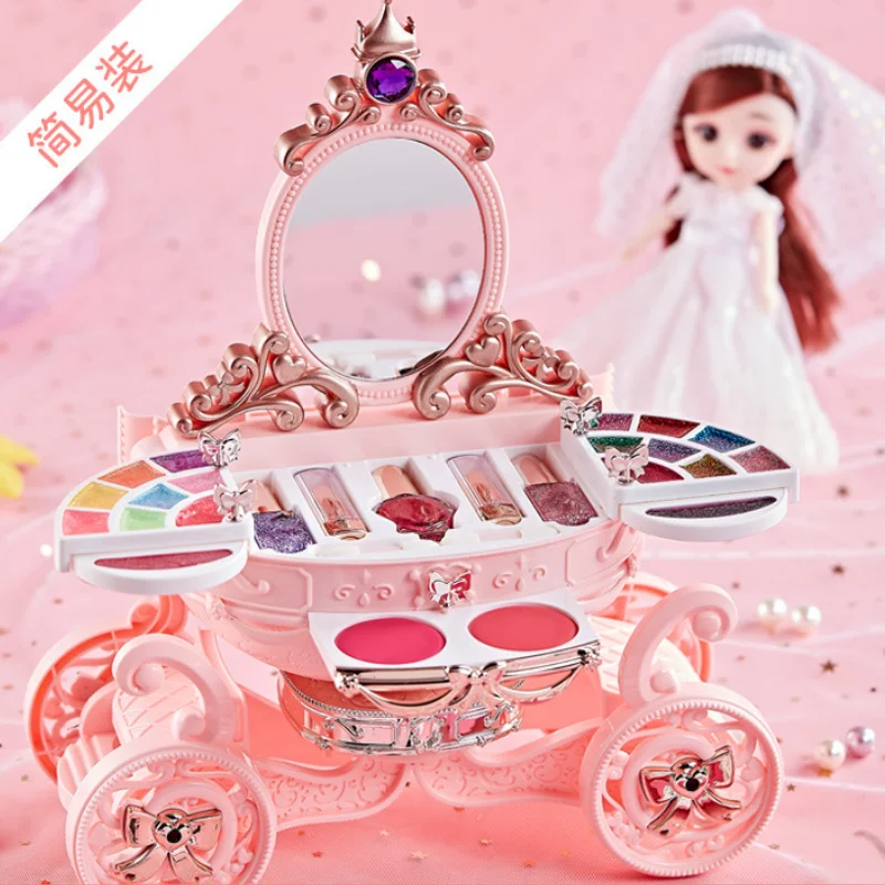 Girl'S Cosmetics Makeup Gift Box Kids Play Home Toy Set Essential Beauty Set For Delicate Girls Christmas And New Year Gifts 3
