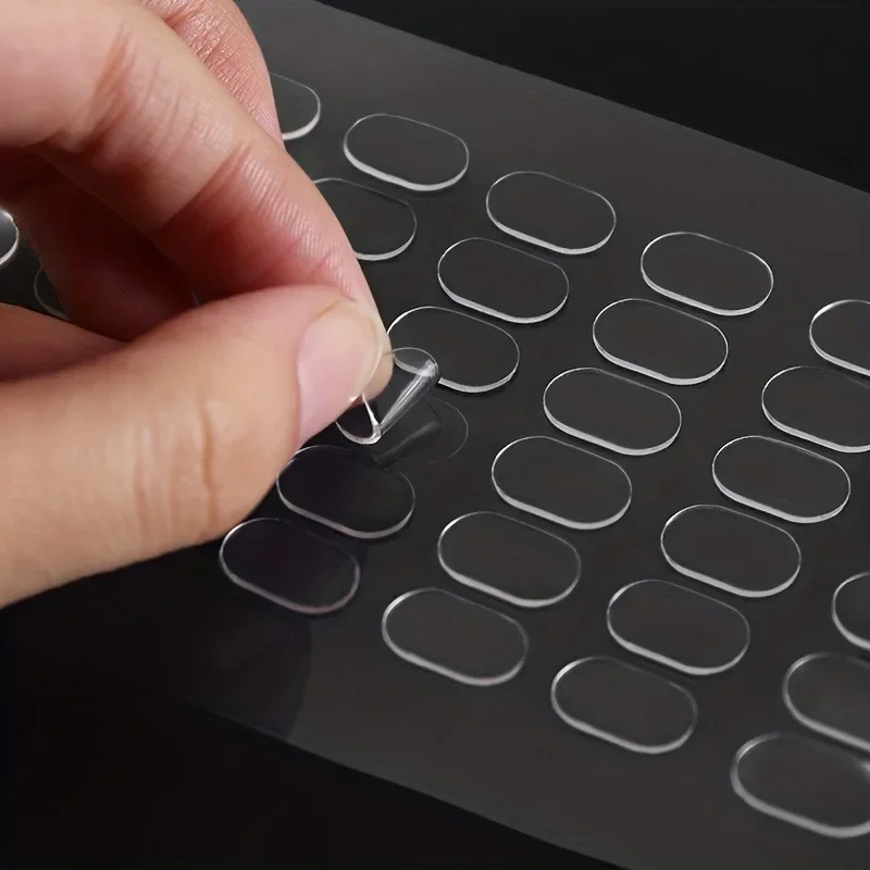 200pcs Transparent Double-Sided Tape Pads - Non-Marking, Anti-Skid Adhesive for DIY Projects & Model Car Decor Double