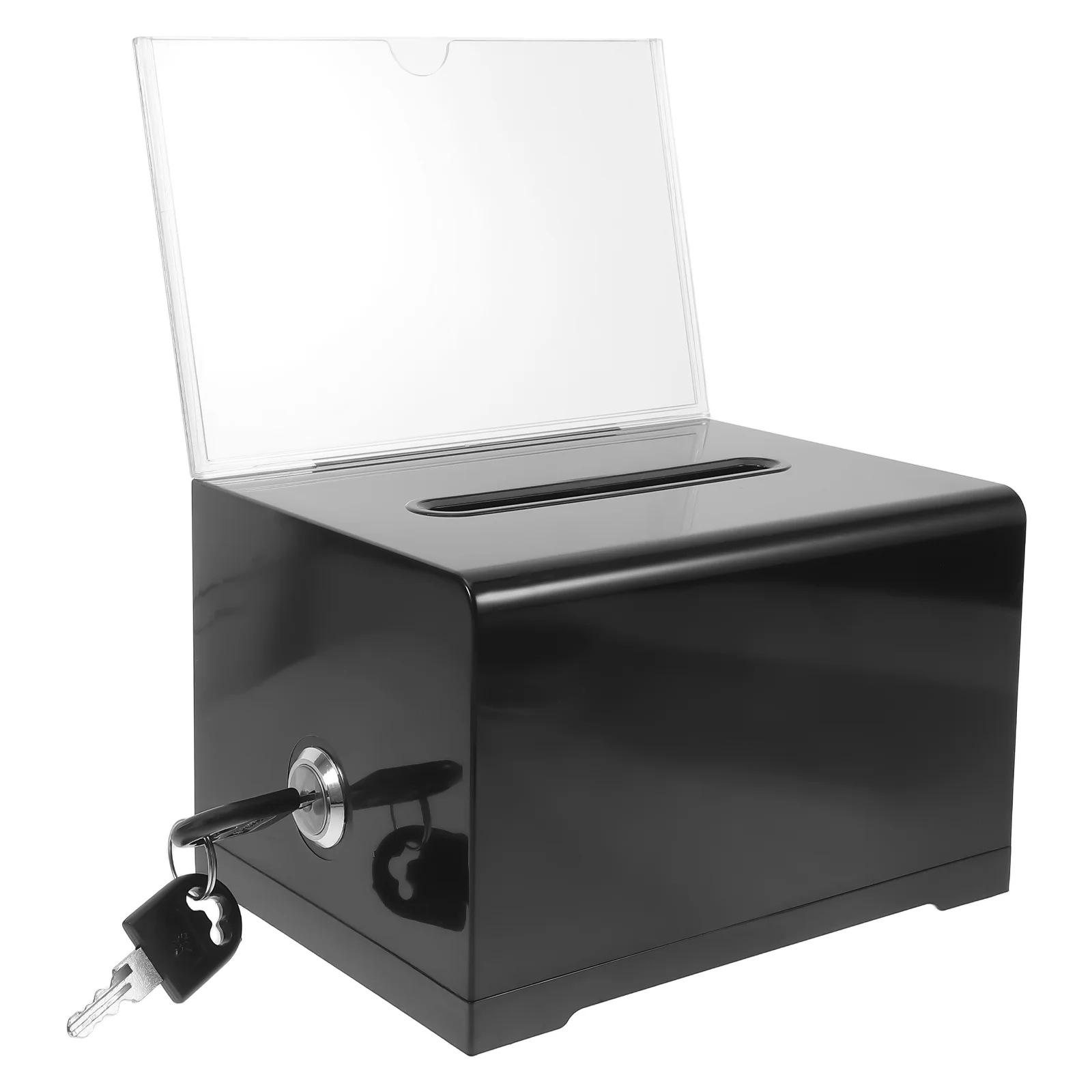 Business Card Box Ballot Clear Donation Suggestion Collection Acrylic