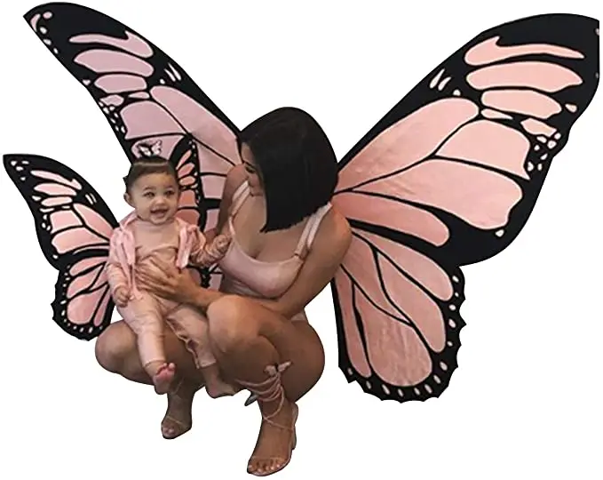 

Женское боди с крыльями бабочки, костюм для танцев с розовыми крыльями, женский костюм для выступлений и выступлений, Женский костюм для косплея на Хэллоуин