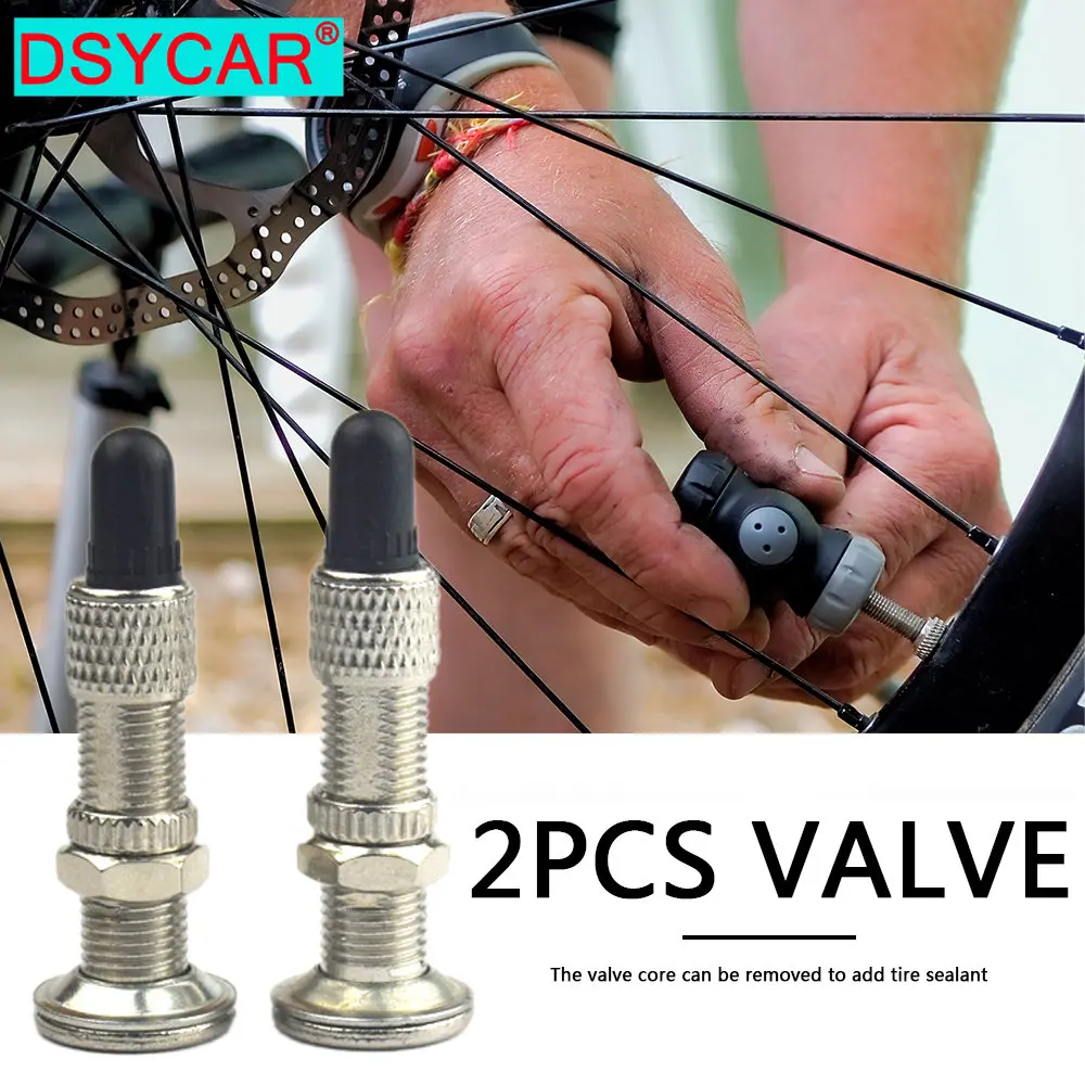 

2Pcs Bike Tire Valve Tubeless Valve Stem Presta Valve Aluminum Tire Valve Core Tire Valve Stem Caps for Mountain Bikes Road Bike