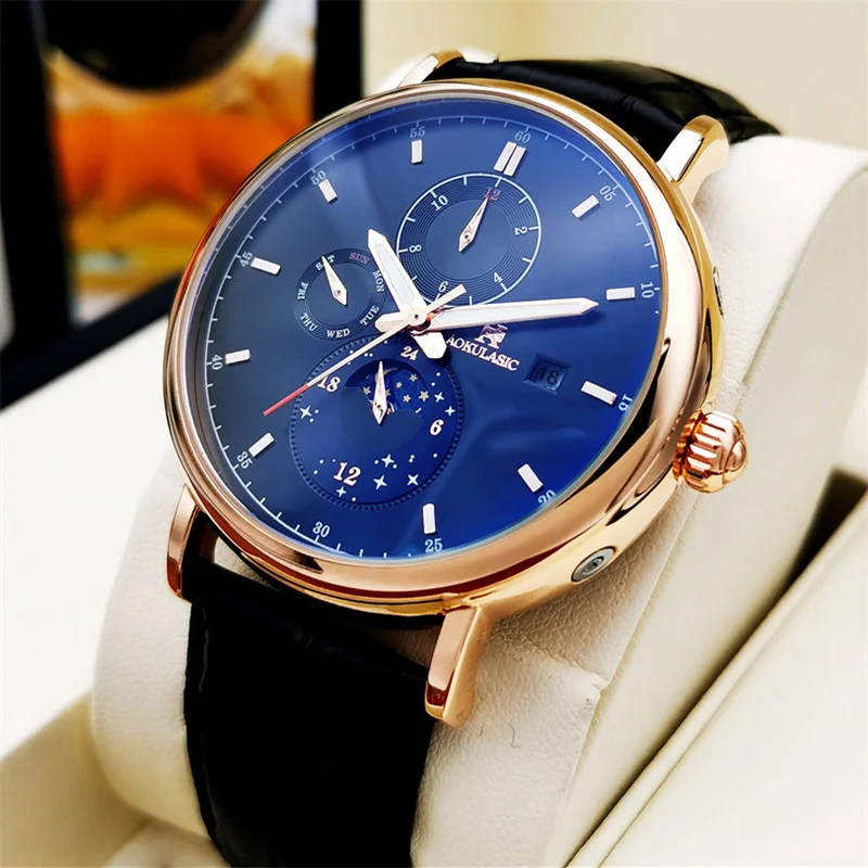 Men Wristwatch Automatic Mechanical Military Sport Date Week Male Clock 544 mechanical watch