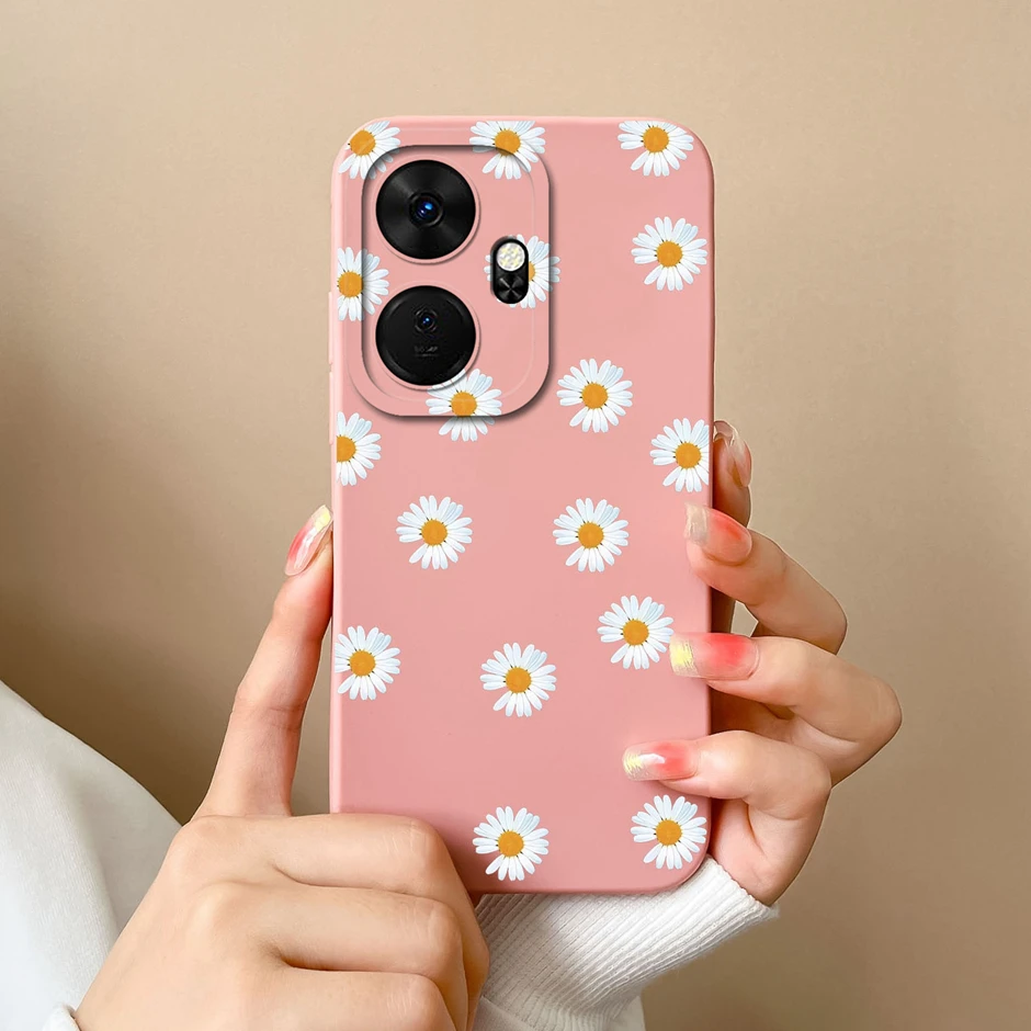 Cool Girl Cat Cartoon Pattern Liquid Silicone Soft Phone Case Cover