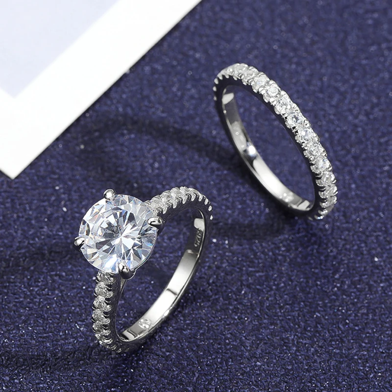 Moissanite Curved Wedding Band Antique Enhancer Diamond