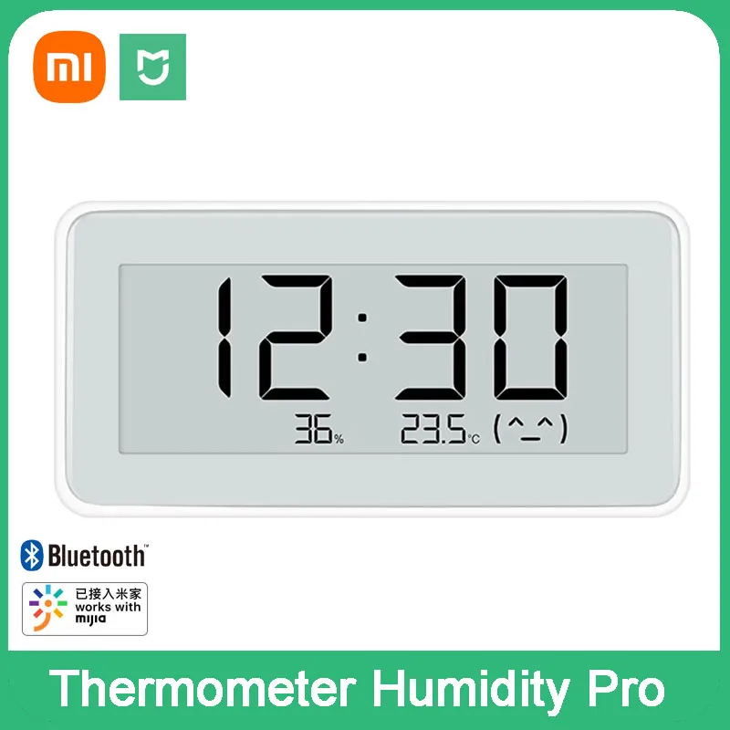 Xiaomi Mijia Smart Temperature Humidity Pro Electronic Digital Clock Watch E-link Thermometer Moisture Meter Work Mi Home,smart temperature sensor,smart thermometer,temperature humidity meter