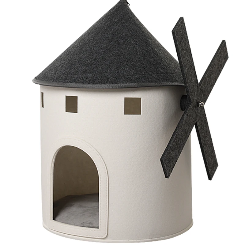 오리지널 디자이너 풍차 고양이 사육장 개 집, 여름 에어컨 방, 넓은 공간, 테디 개 집, 작은 개 텐트 