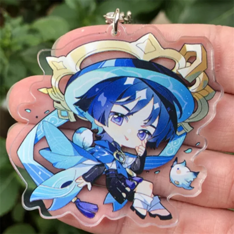 Genshin Impact Yae Miko Kaveh Baizhu Wanderer Keychain Figure Badge Anime Game Cosplay Accessories