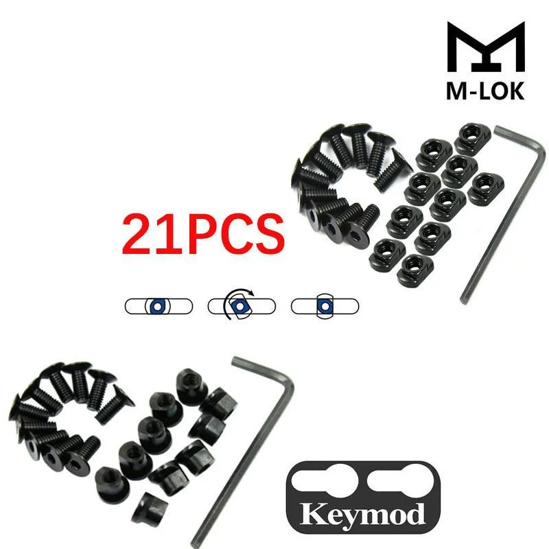 

Тактические стальные винты и гайки Keymod Mlok, набор для релаксации для охоты, страйкбола, аксессуары, защитная направляющая