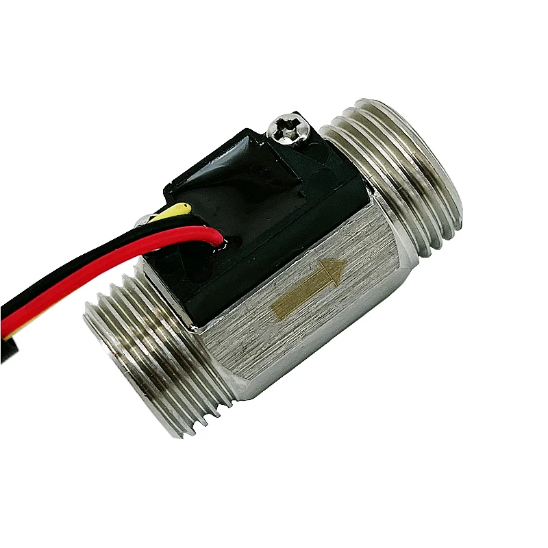 SUS304 G1/2 Meter Liquid Water Flow Sensor Brass Flowmeter 1-30L/min Turbine Counter