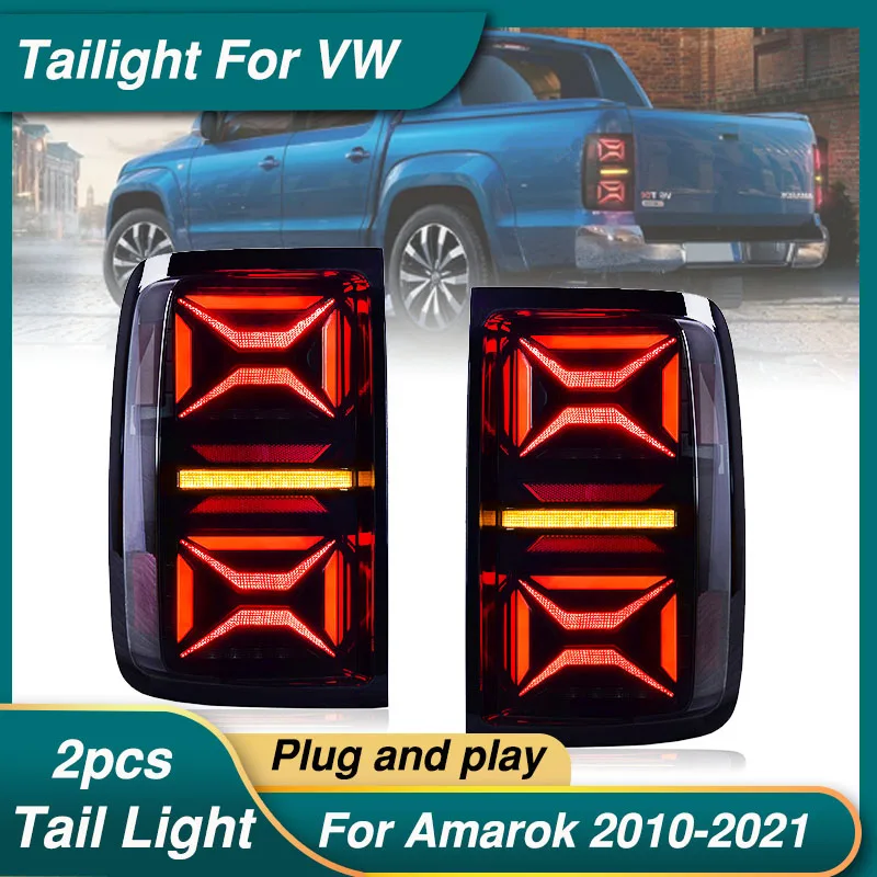 

1 Set Car Styling Taillight For VW Amarok 2010-2021 Taillights Pick Up Rear Lamp LED Signal Parking Sequential Turning Signal