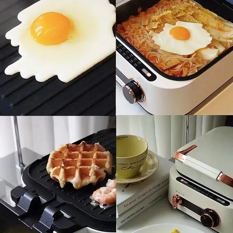 Multifunctionalhouseholdcookingpotelectrichotpot barbecuegrillingsteamingelectric cake pan stall deepening electriccooking pot 2