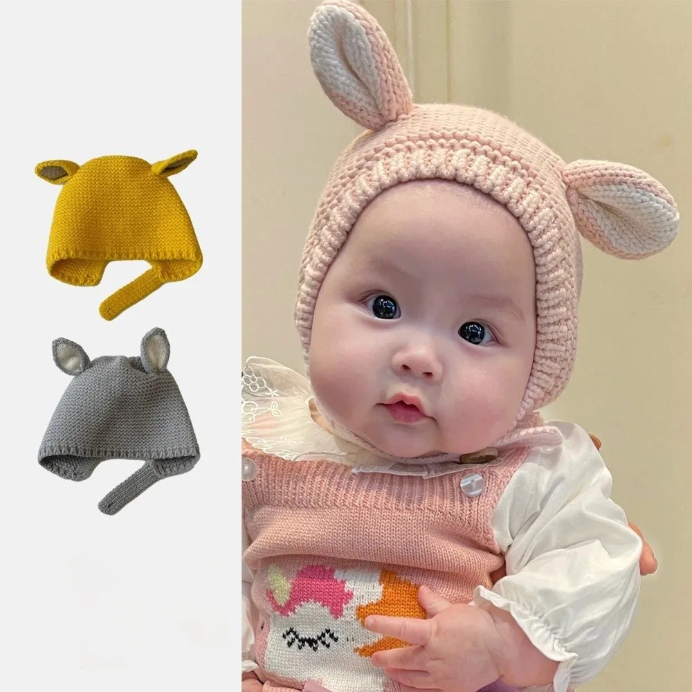 Polyester Knitted Beanie Hat for Kids Baby Boy Girl
