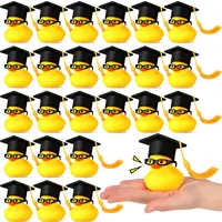 48PC Graduation Rubber Ducks Graduation Gift  Duck Party Bath Duck for Student Graduation Gifts Party Favor Cap 1