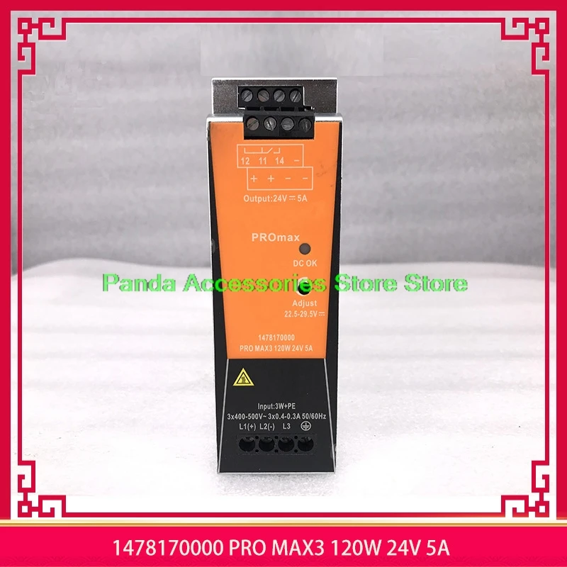 

For Weidmüller Three Phase Rail Switching Power Supply High Quality Fully Tested Fast Ship 1478170000 PRO MAX3 120W 24V 5A