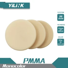 

High quality good price dental lab use cad cam shaded dental pmma disks 98*14mm