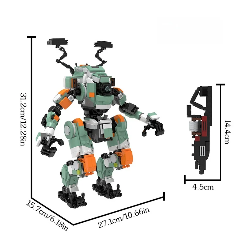 Titan Fall 2 Game Themed Model Kit BuildMoc C6739 Assembly Toy for Ages 8-4 plus Plastic Building Blos Magnetic Tiles