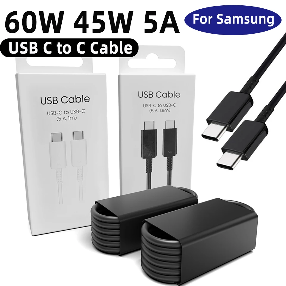 High-Speed 5A USB Type-C Charging Cable - 60W Super Fast Charger
