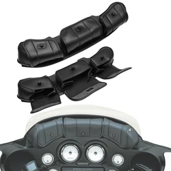 Motorcycle Black 3 Pocket Windshield Batwing Fairing Pouch Bag For Harley Touring Electra Street Glide 1996-2013 2012 2011 2010