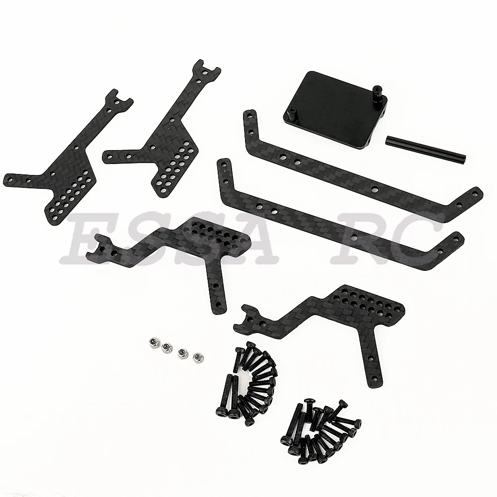 Kit châssis fibre carbone TRX4M assemblé pour RC Crawler 1/18