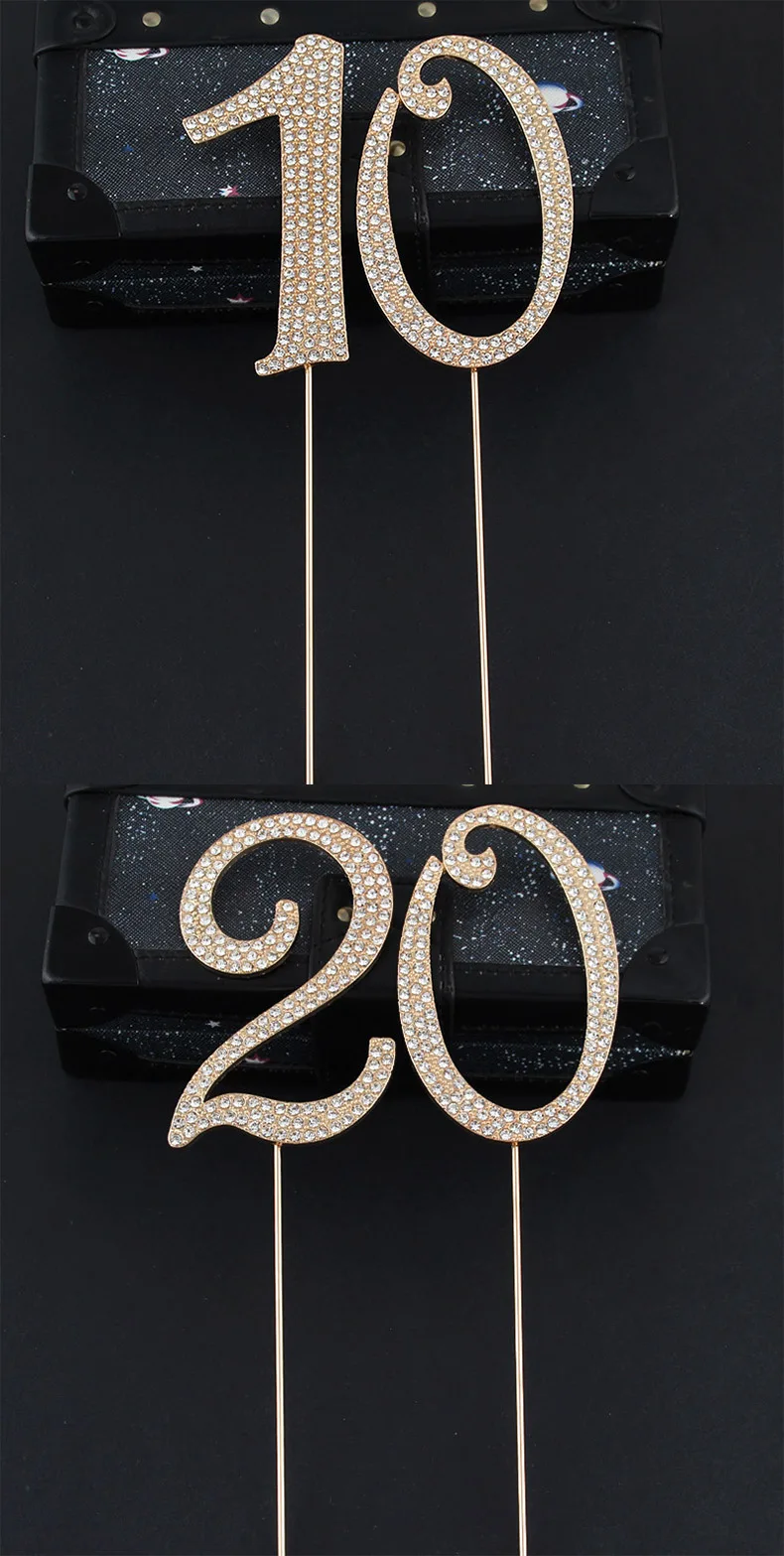 Décorations De Gâteau "70 Ans" Cake Topper - Noir Et Doré - 16x17 Cm - Carton Scintillant Pour Anniversaire