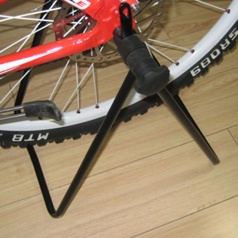 Description Picture 3 of itemUniversal Foldable Bicycle Bike Display Rack Triangle Wheel Hub Repair Stand KickStand For Vertical Parking Bike Accessories