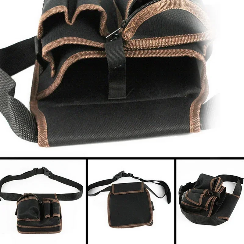 Tool Bag Multifunctional Tool Storage Pouch Belt Electrician Toolkit Drill Waist Bag Wrench Screwdriver Hardware Organizer