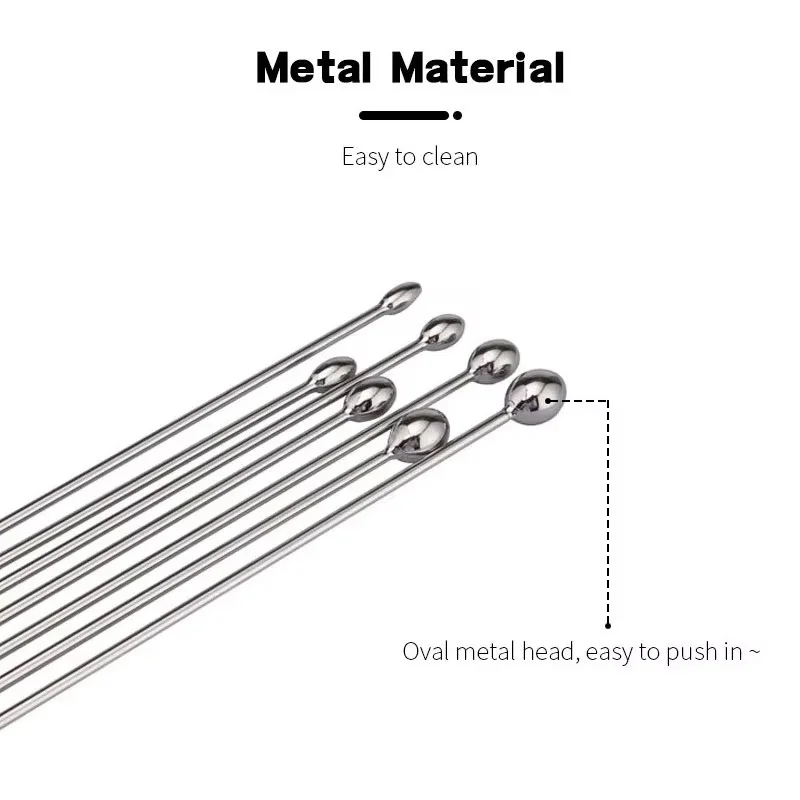 6-12mm Metal Stick Urethral Sound Masturbator Male Urethral Catheter Horse Eye Stimulation Sex Toys Dilator Penis Plug penis sex toys